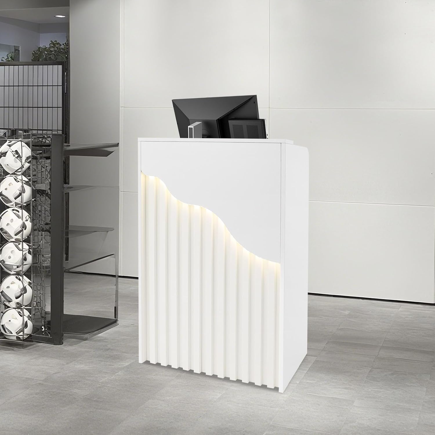 Reception Desk Counter - Small Reception Desk with Counter LED