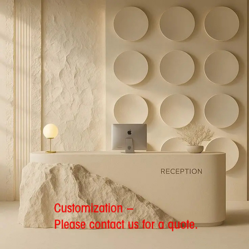 Reception Desk Counter - custom.Custom Design Office Counter Natural Stone-Patterned