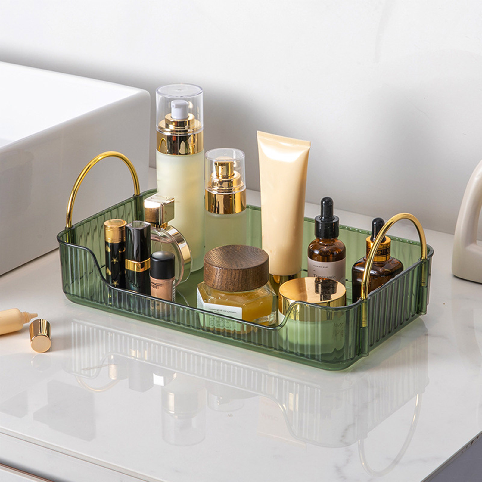 Bathroom Organizer Rack Light  - Drawer Organizer Tray ulasan dan harga