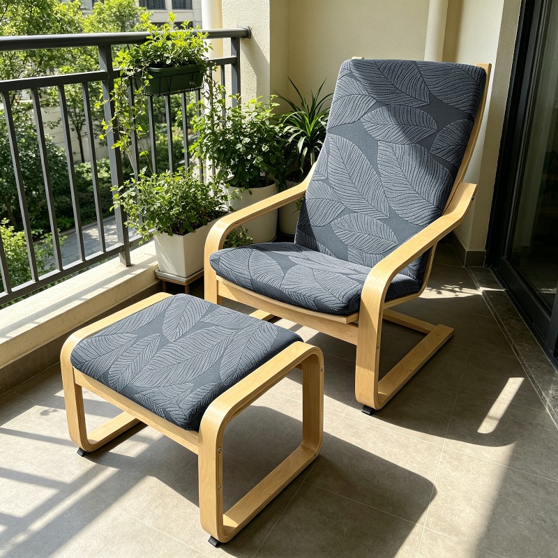 Leaves Jacquard Poang Chair Pa - Visitor Chair Padded ulasan dan harga
