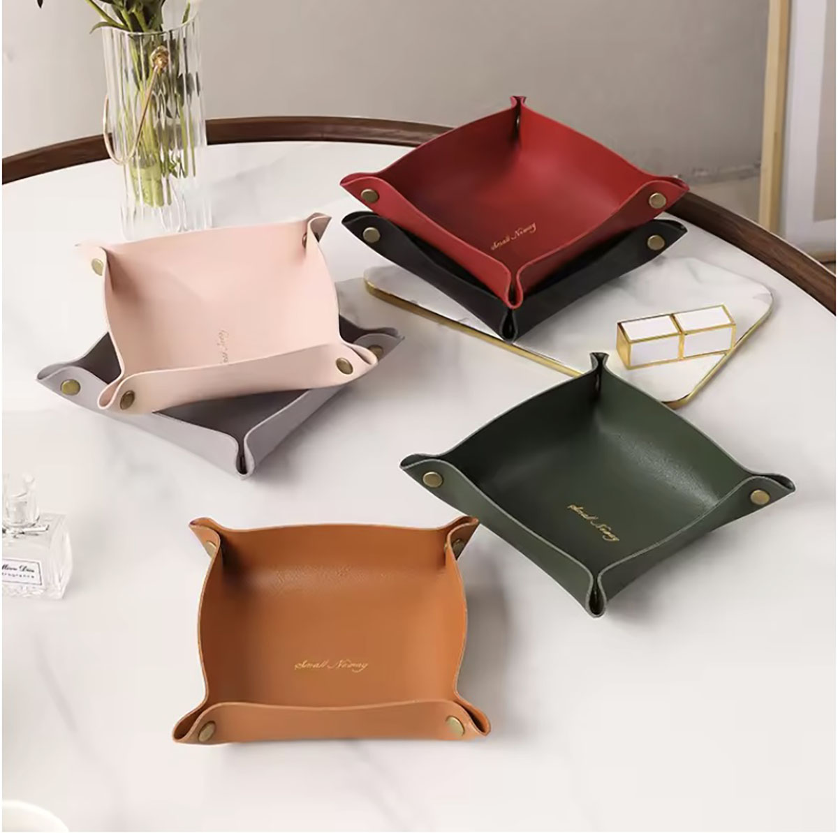 Nordic Style Leather Storage T - Drawer Organizer Tray ulasan dan harga