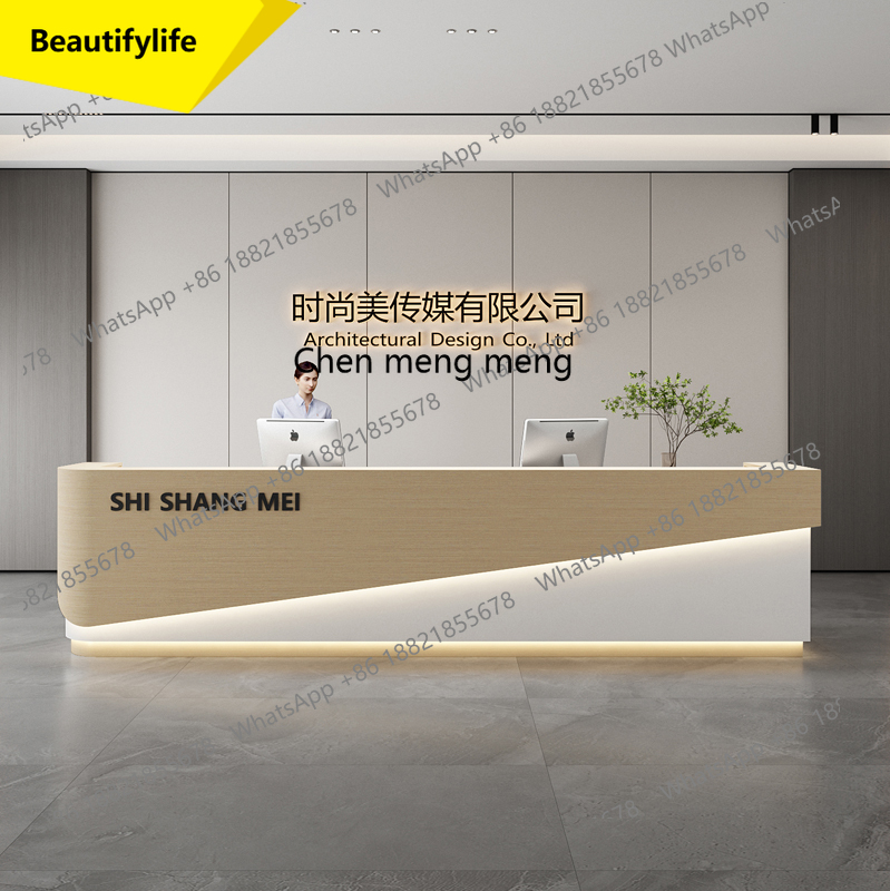 X188 Simple and modern hotel l - Reception Desk Counter ulasan dan harga