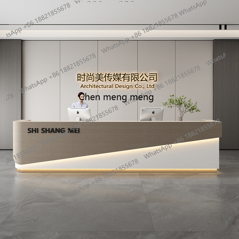 X188 Simple and modern hotel l - Reception Desk Counter ulasan dan harga