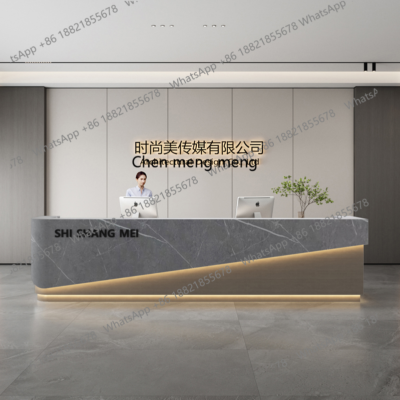 X188 Simple and modern hotel l - Reception Desk Counter ulasan dan harga