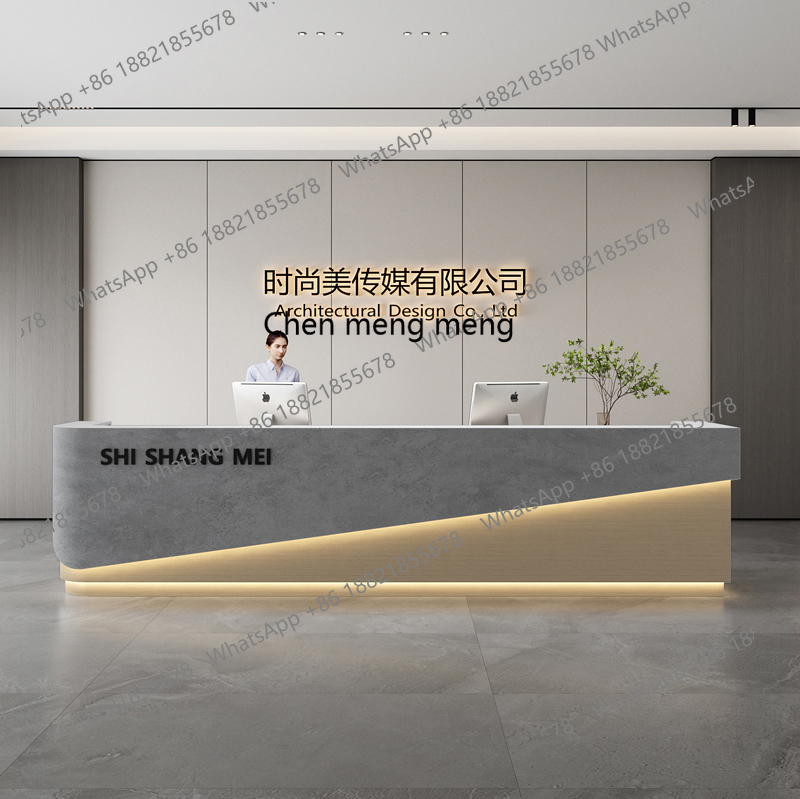 X188 Simple and modern hotel l - Reception Desk Counter ulasan dan harga