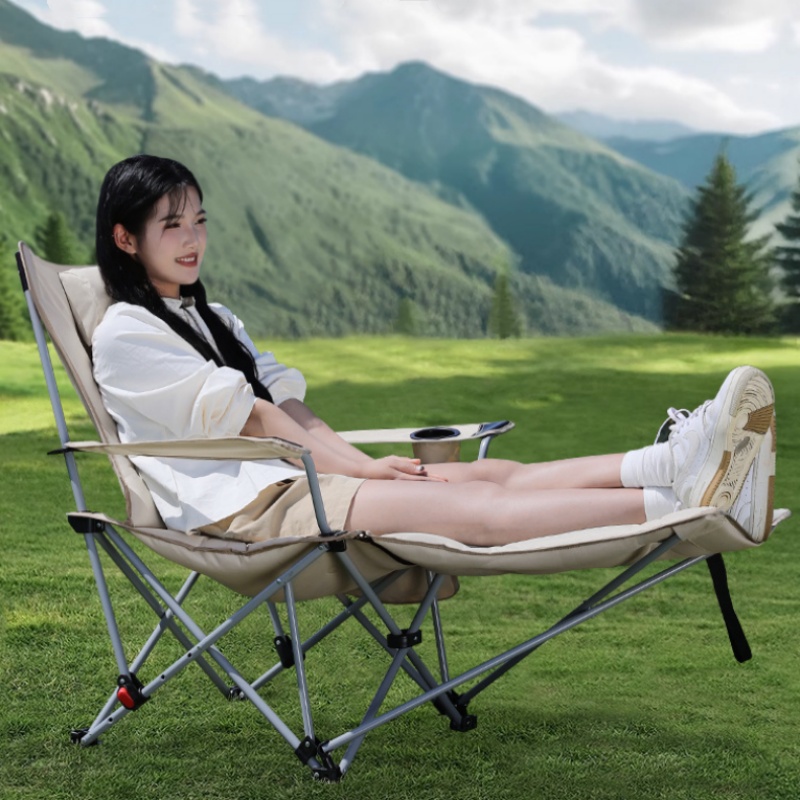 Folding Camping Chair Recliner - Visitor Chair Padded ulasan dan harga