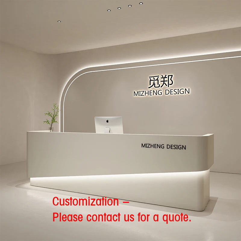 custom.Modern Simple MDF Recep - Reception Desk Counter ulasan dan harga