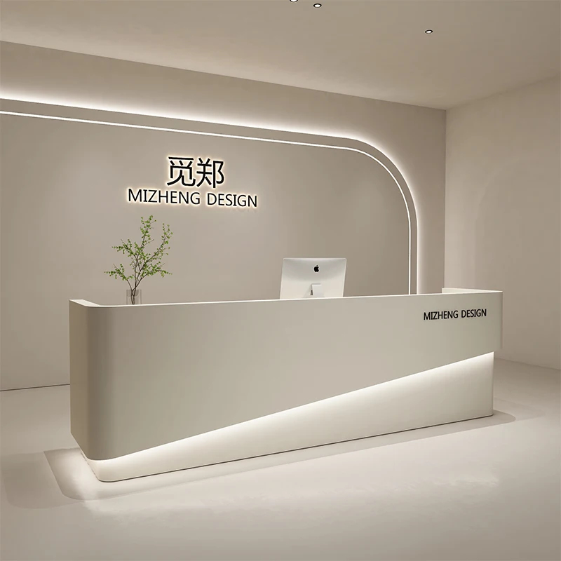 custom.Modern Simple MDF Recep - Reception Desk Counter ulasan dan harga