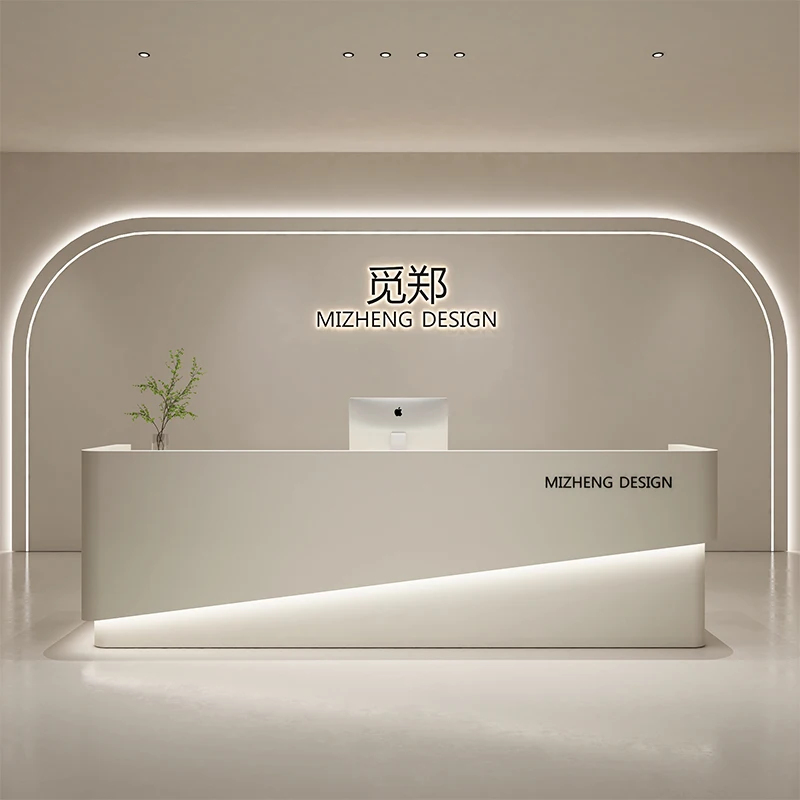 custom.Modern Simple MDF Recep - Reception Desk Counter ulasan dan harga