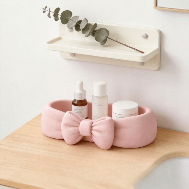 Cute Bow Shaped Makeup Organiz - Drawer Organizer Tray ulasan dan harga