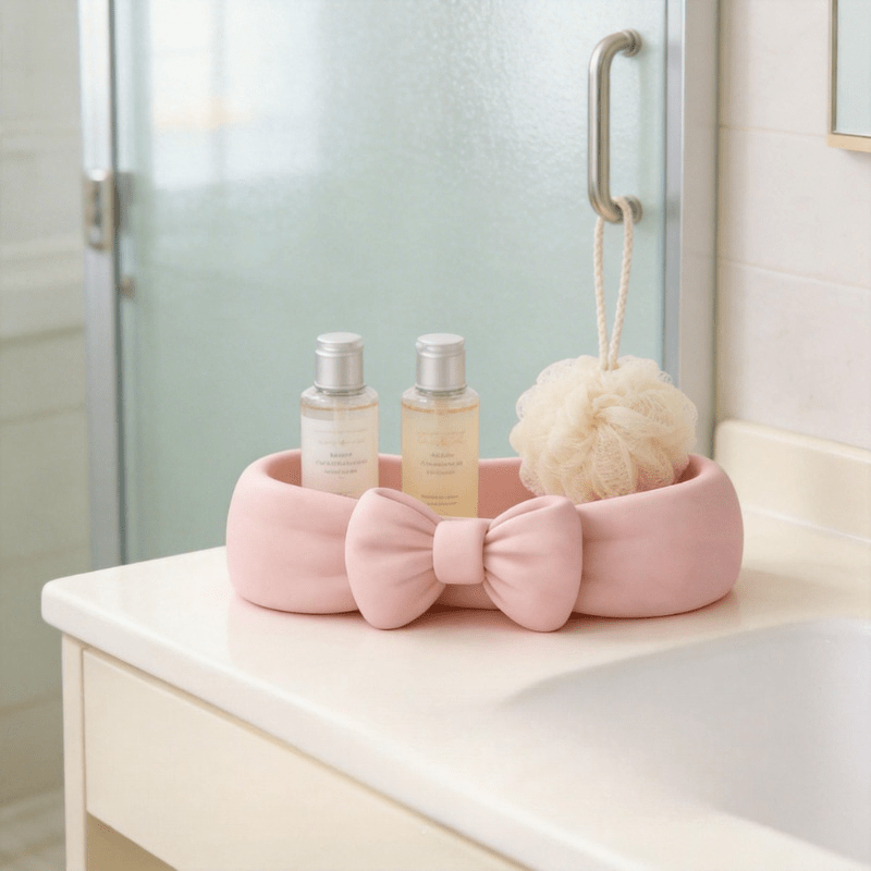 Cute Bow Shaped Makeup Organiz - Drawer Organizer Tray ulasan dan harga