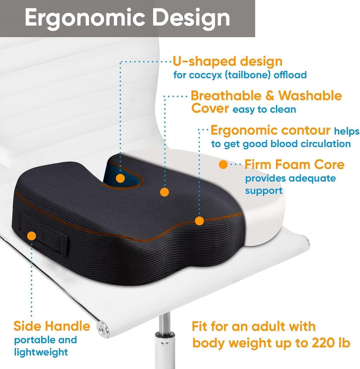 Travel Seat Cushion Memory Foa - Visitor Chair Padded ulasan dan harga