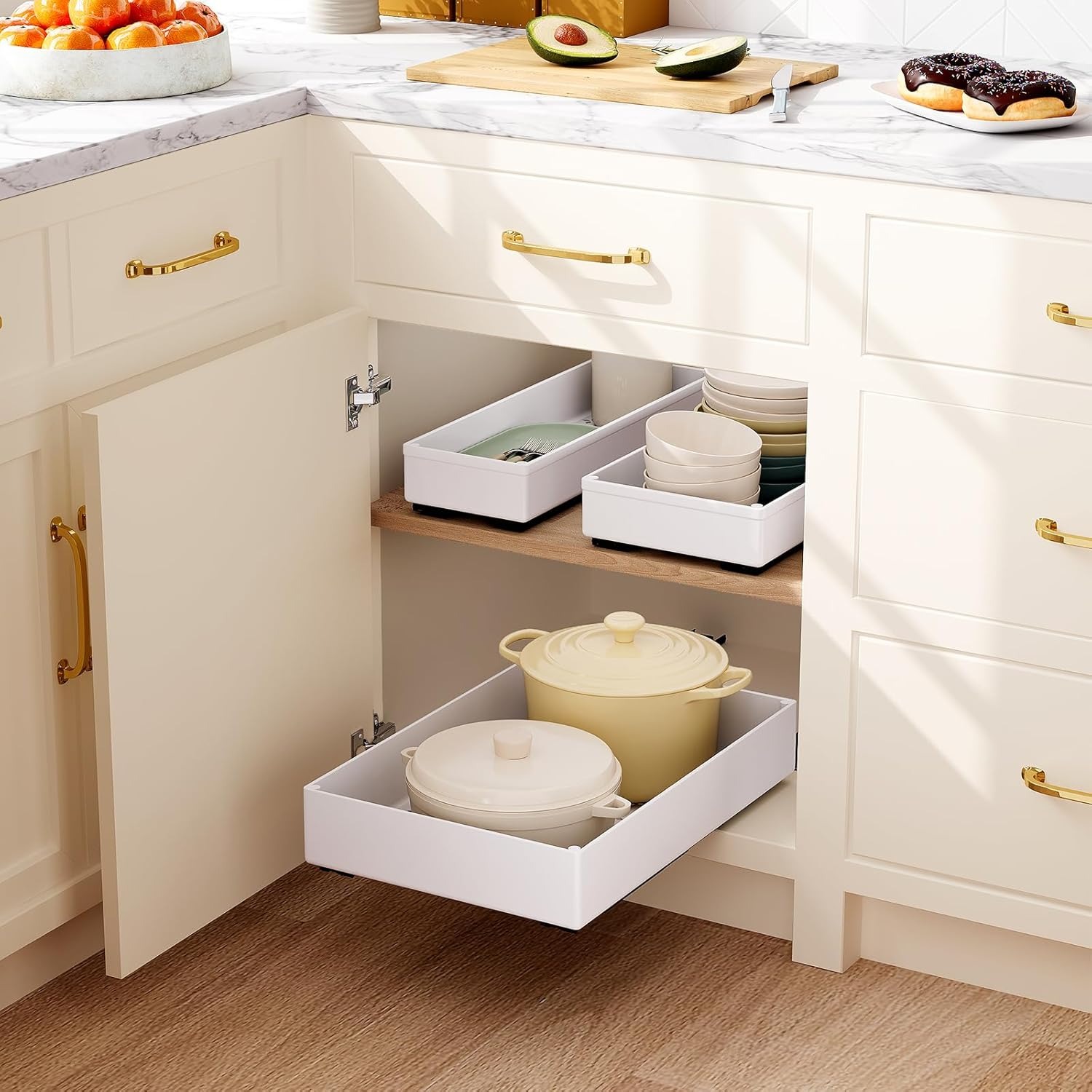 1-2pcs Kitchen Organizer Pull  - Drawer Organizer Tray ulasan dan harga