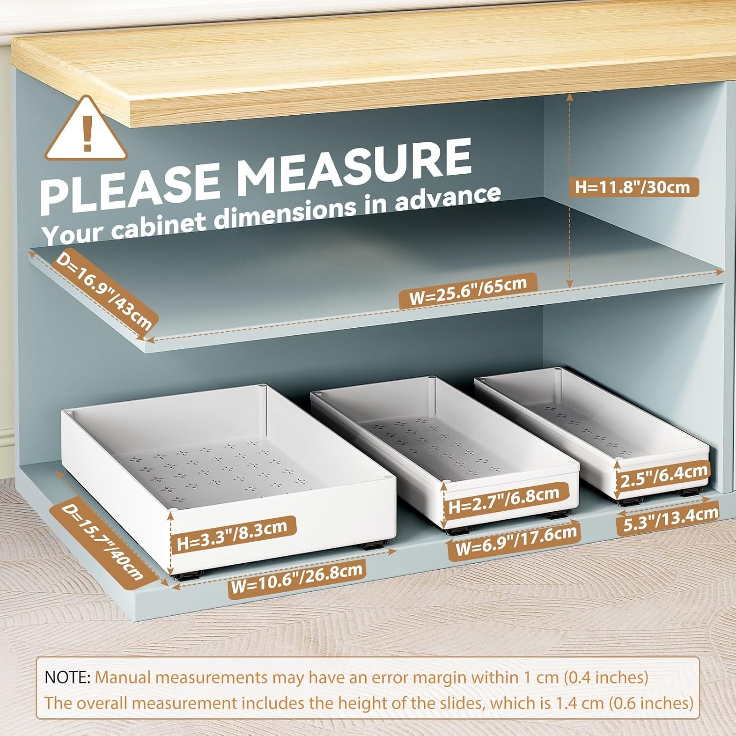 1-2pcs Kitchen Organizer Pull  - Drawer Organizer Tray ulasan dan harga