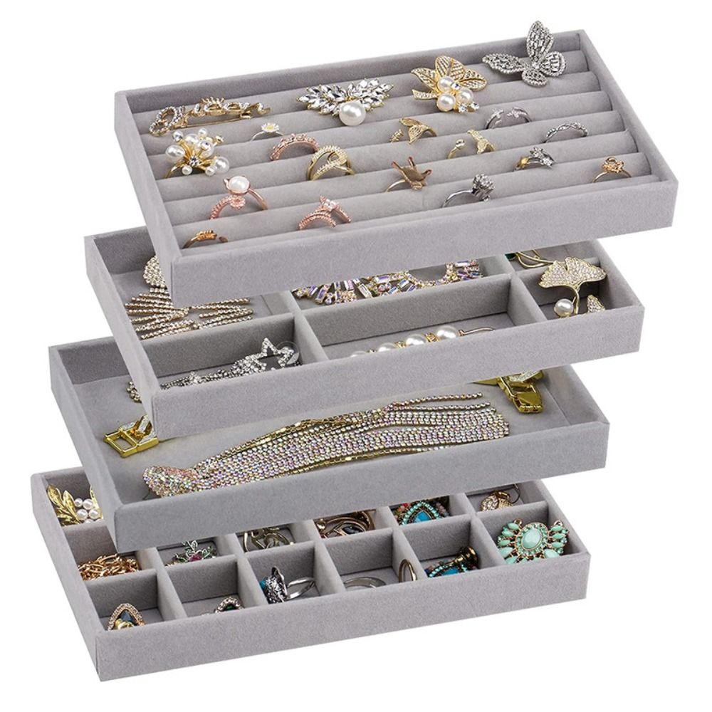 Organizer Box Stackable Velvet - Drawer Organizer Tray ulasan dan harga