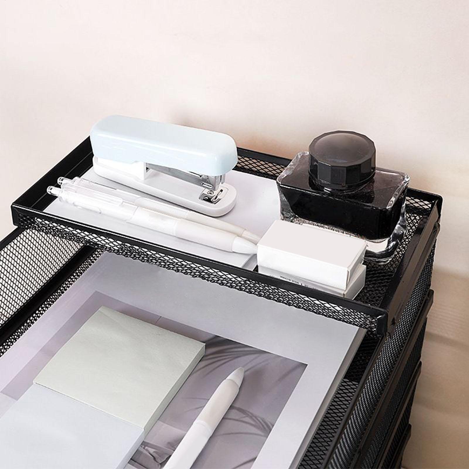 Desk Trays Metal Mesh Stackabl - Drawer Organizer Tray ulasan dan harga