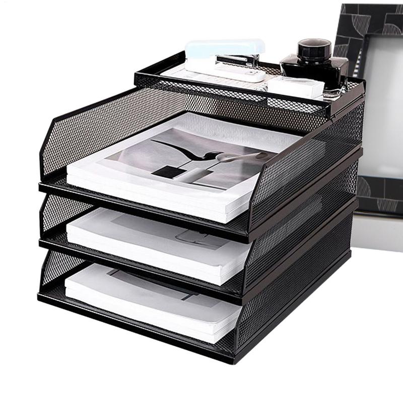 Desk Trays Metal Mesh Stackabl - Drawer Organizer Tray ulasan dan harga