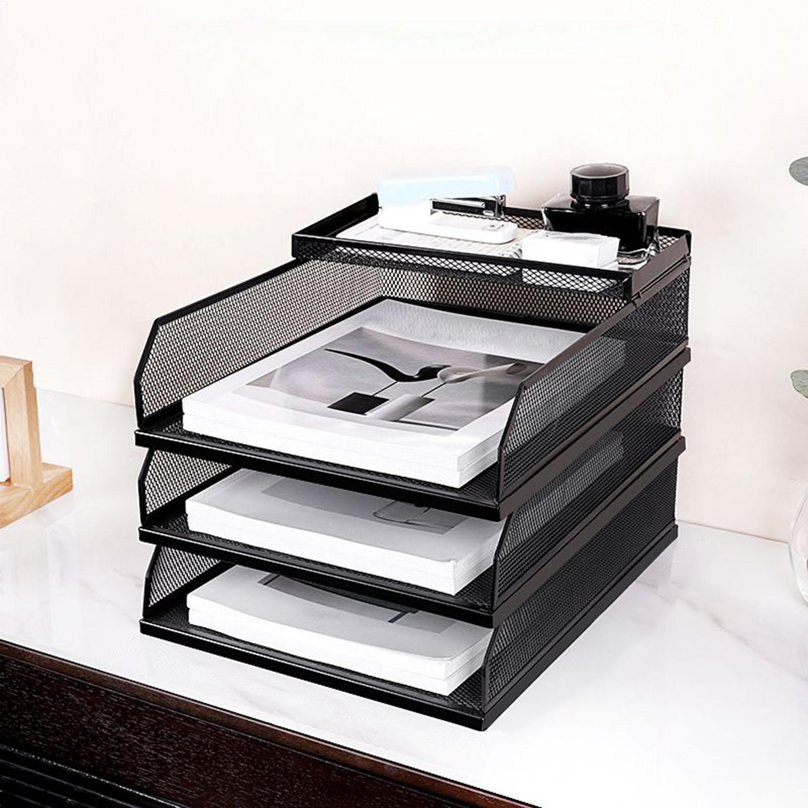 Desk Trays Metal Mesh Stackabl - Drawer Organizer Tray ulasan dan harga